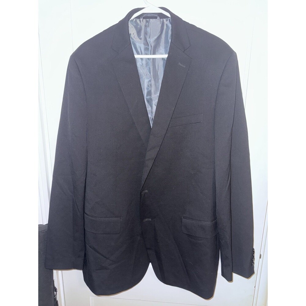 Claiborne Mens 48L Black 2 Button Single Breasted Blazer